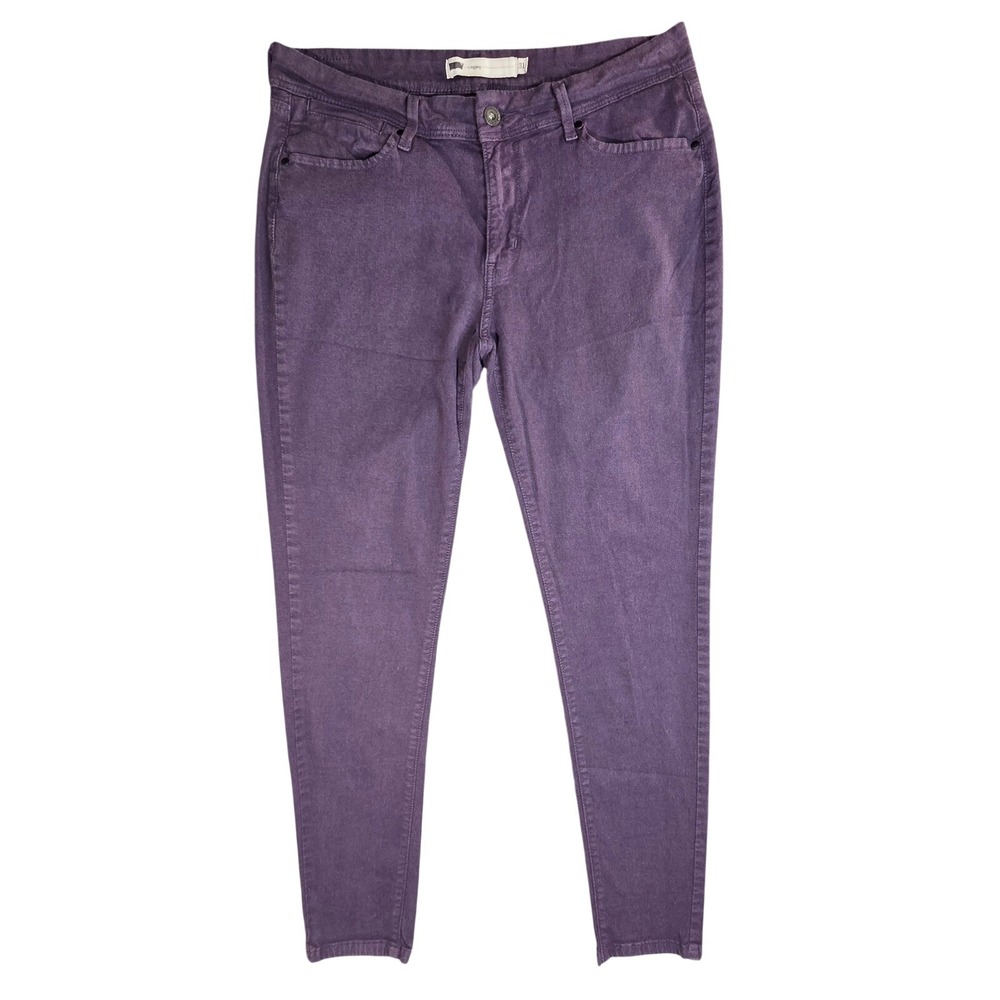 Levi Strauss & Co Womens Legging Skinny Jeans Purple Mid Rise Size 31 Stretch